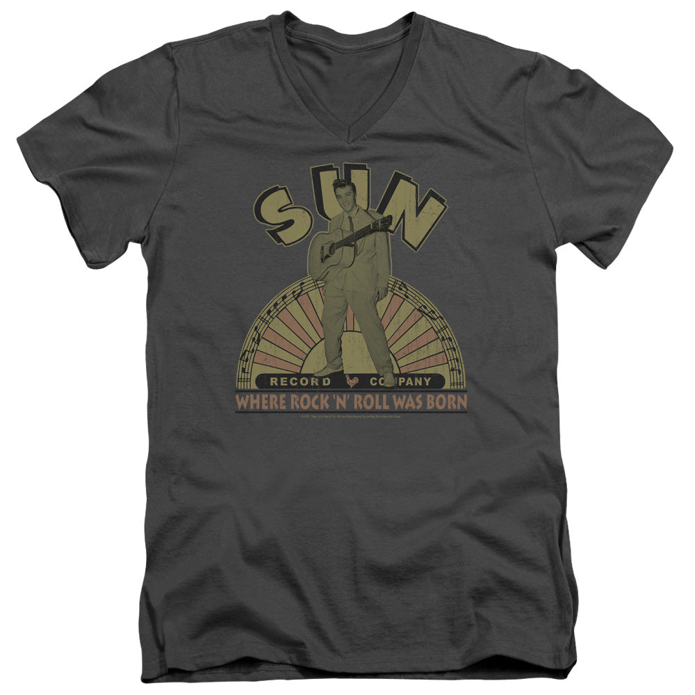 Sun Records Elvis Silhouette V-Neck T-Shirt