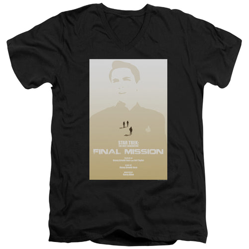 Star Trek Final Mission Black V-Neck T-Shirt
