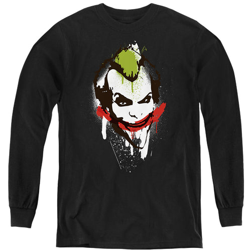 The Batman Joker Big Face Youth Long Sleeve T-Shirt