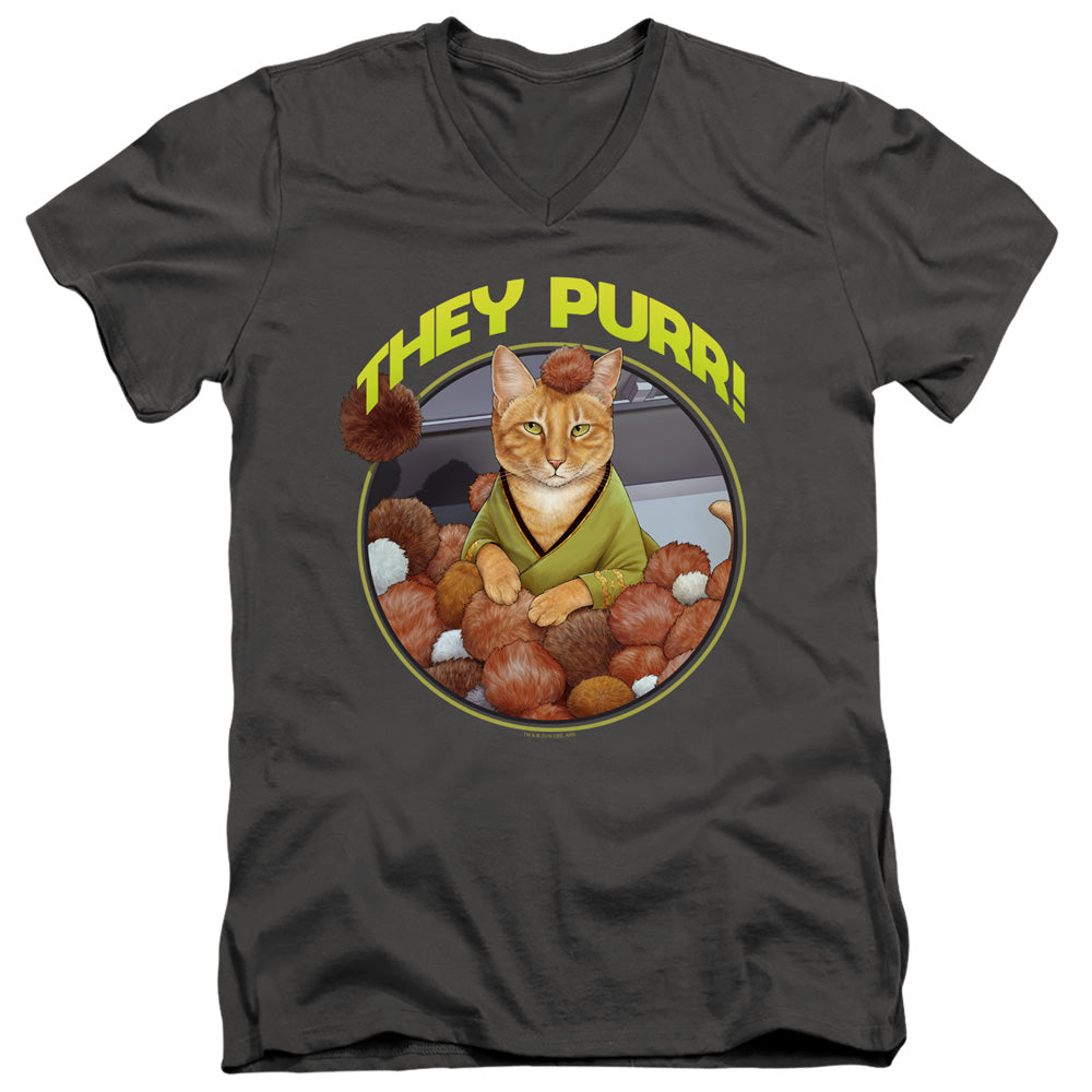 Star Trek Cats They Purr V-Neck T-Shirt