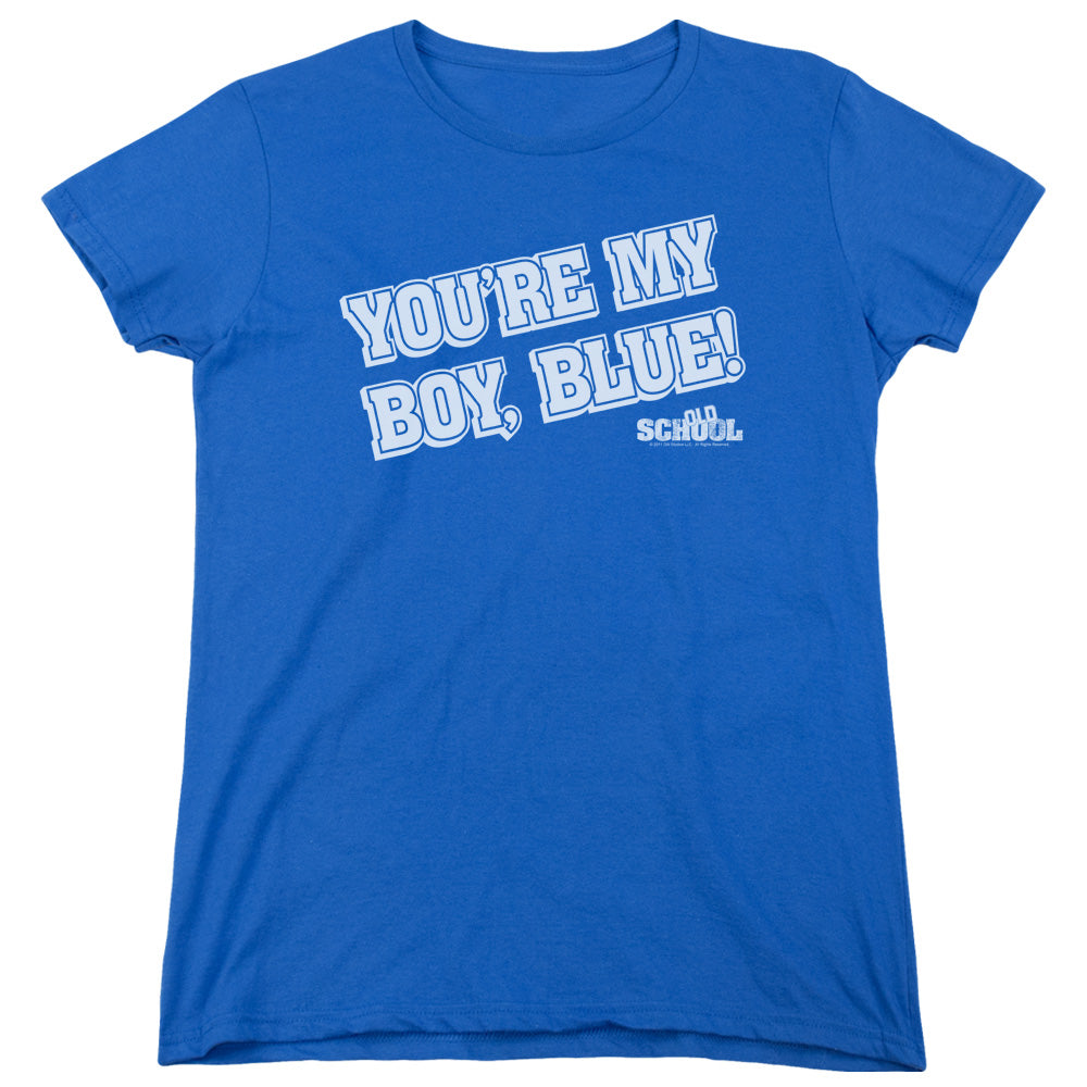 Old School My Boy Blue Womens T-Shirt