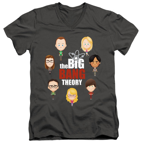 Big Bang Theory Emojis V-Neck T-Shirt