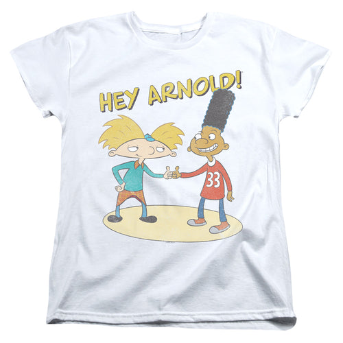 Hey Arnold And Gerald With Logo Womens T-Shirt