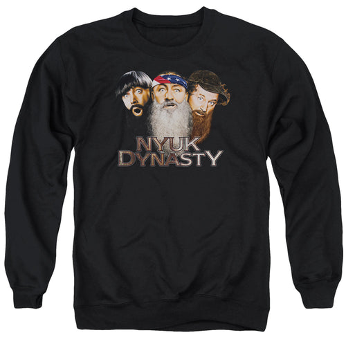The Three Stooges Nyuk Dynasty Beards Crewneck Sweatshirt