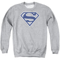 Superman Navy & White Shield Athletic Heather Crewneck Sweatshirt
