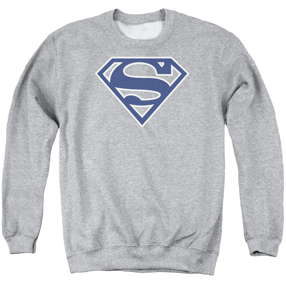Superman Navy & White Shield Athletic Heather Crewneck Sweatshirt