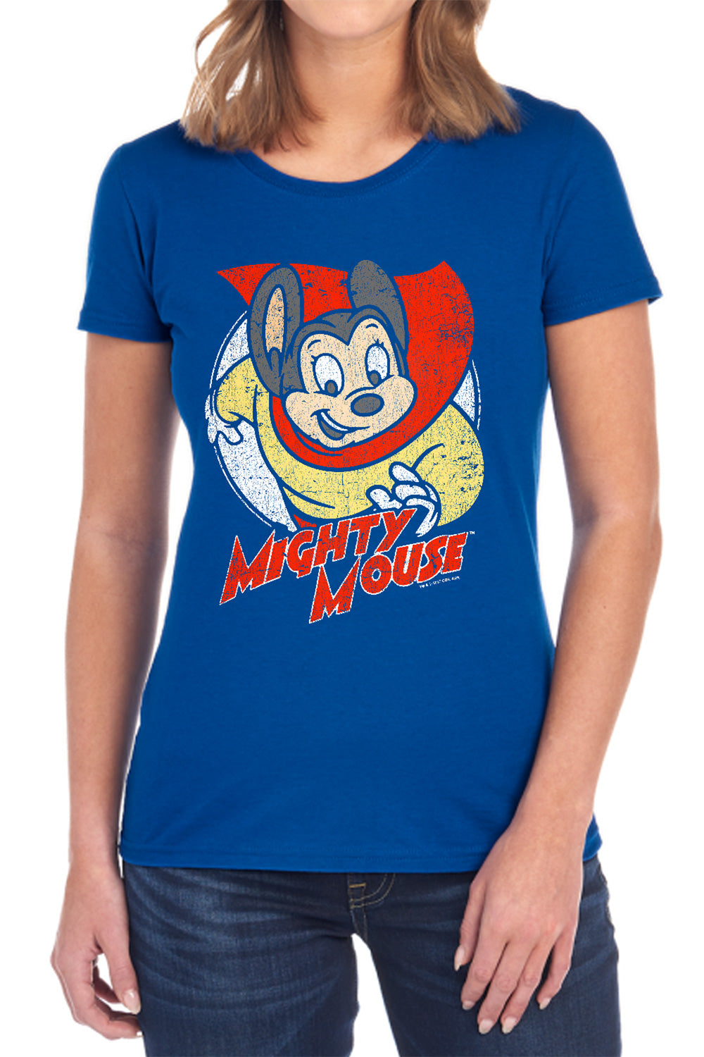 Mighty Mouse Mighty Circle Womens T-Shirt