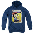 Betty Boop Power Navy Youth Hoodie