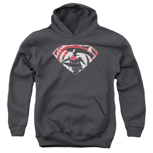 Batman v Superman Super Splatter Logo Youth Hoodie