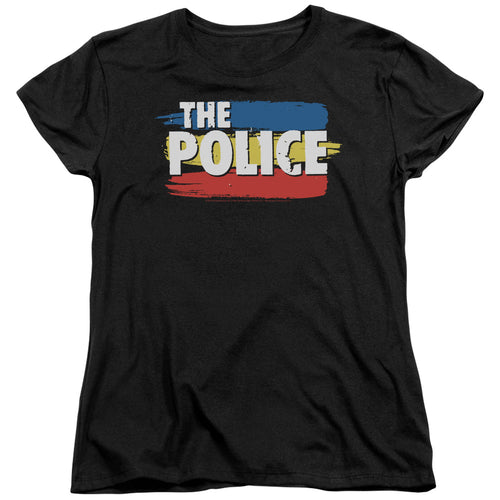 The Police Three Stripes Logo Womens T-Shirt