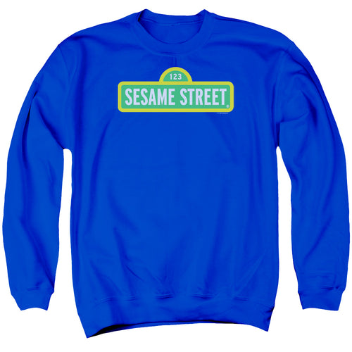 Sesame Street Logo Royal Crewneck Sweatshirt