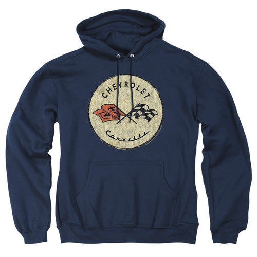Chevy Old Vette Navy Pullover Hoodie