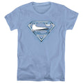 Superman Tribal Chrome Shield Womens T-Shirt