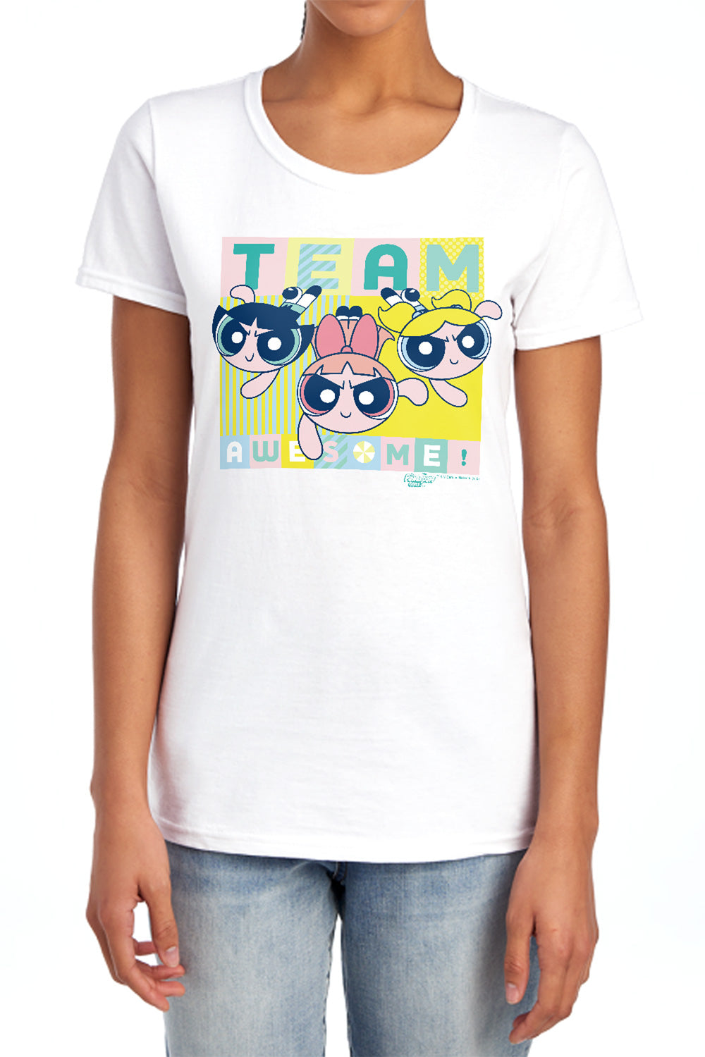 The Powerpuff Girls Awesome Block Womens T-Shirt