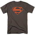 Superman Vintage Shield Collage Charcoal T-Shirt