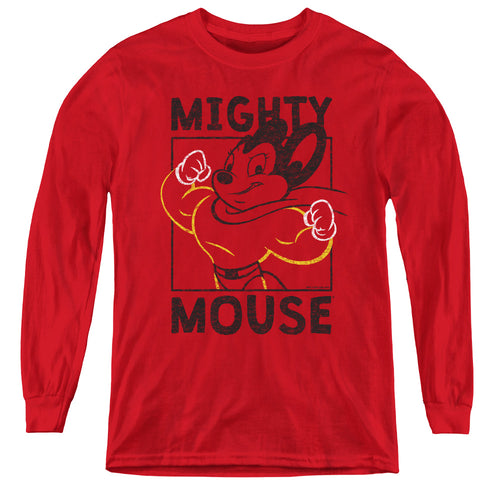 Mighty Mouse Break the Box Youth Long Sleeve T-Shirt