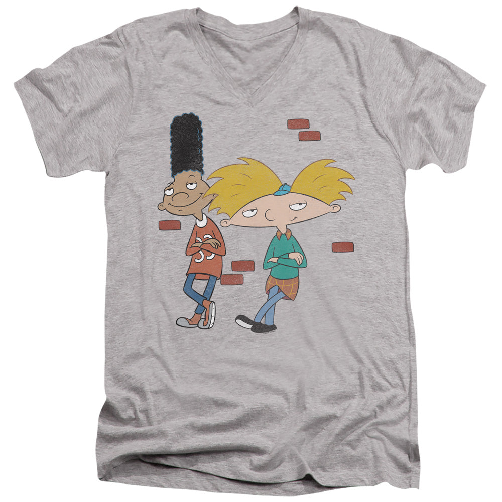 Hey Arnold Arnold And Gerald Leaning V-Neck T-Shirt