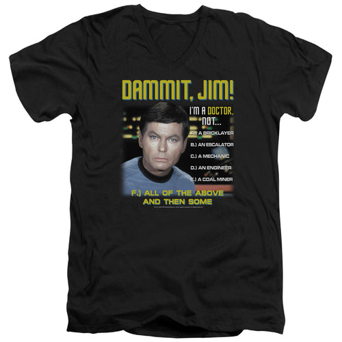 Star Trek Dammit Jim All of the Above V-Neck T-Shirt