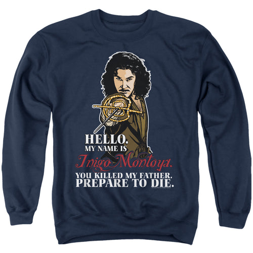 The Princess Bride Hello Navy Crewneck Sweatshirt