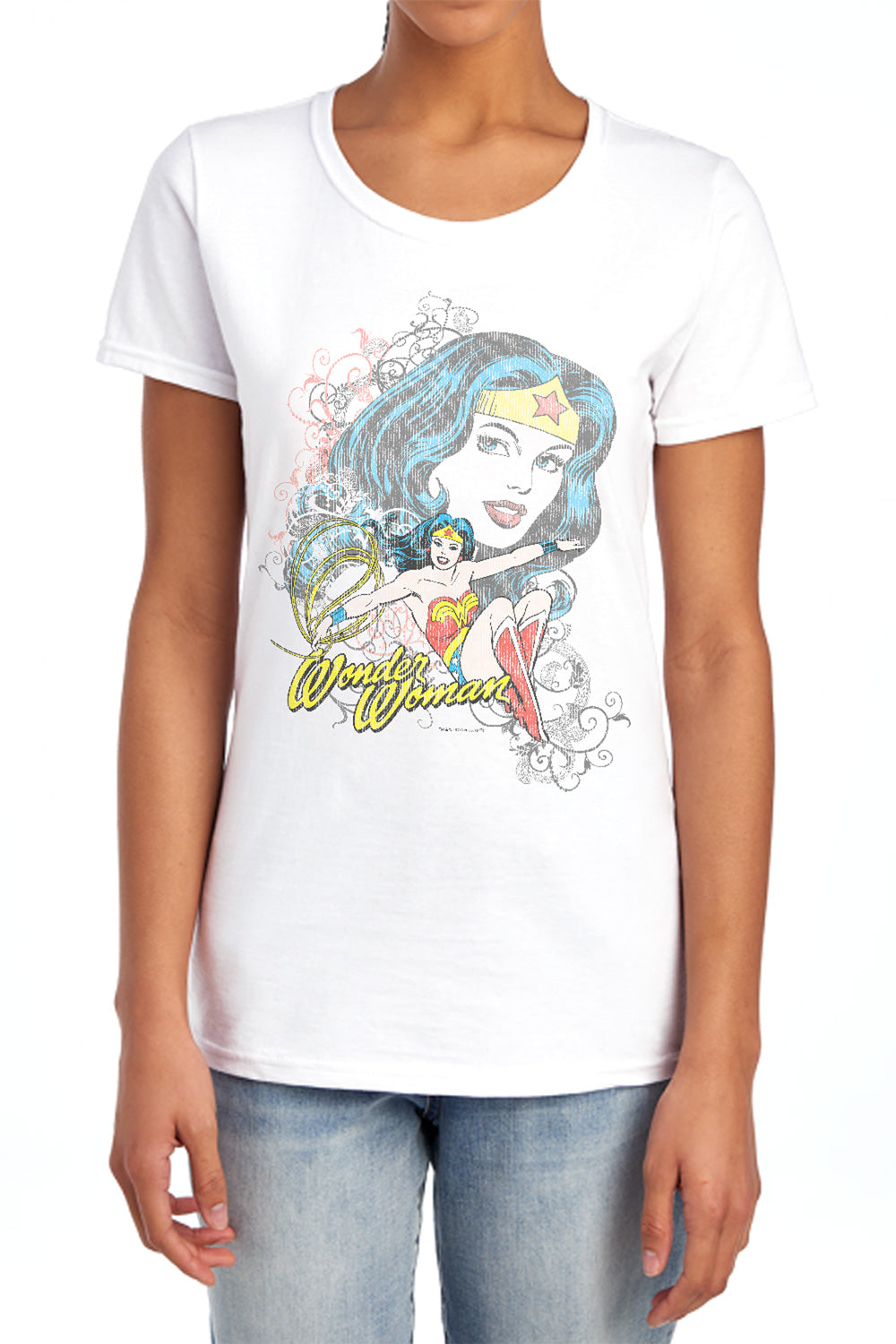 DC Comics Wonder Scroll Womens T-Shirt