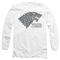 Game of Thrones Startk Winter Is Coming On White Long Sleeve T-Shirt