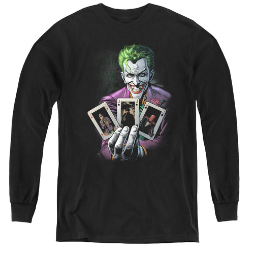 Batman 3 Of A Kind Youth Long Sleeve T-Shirt