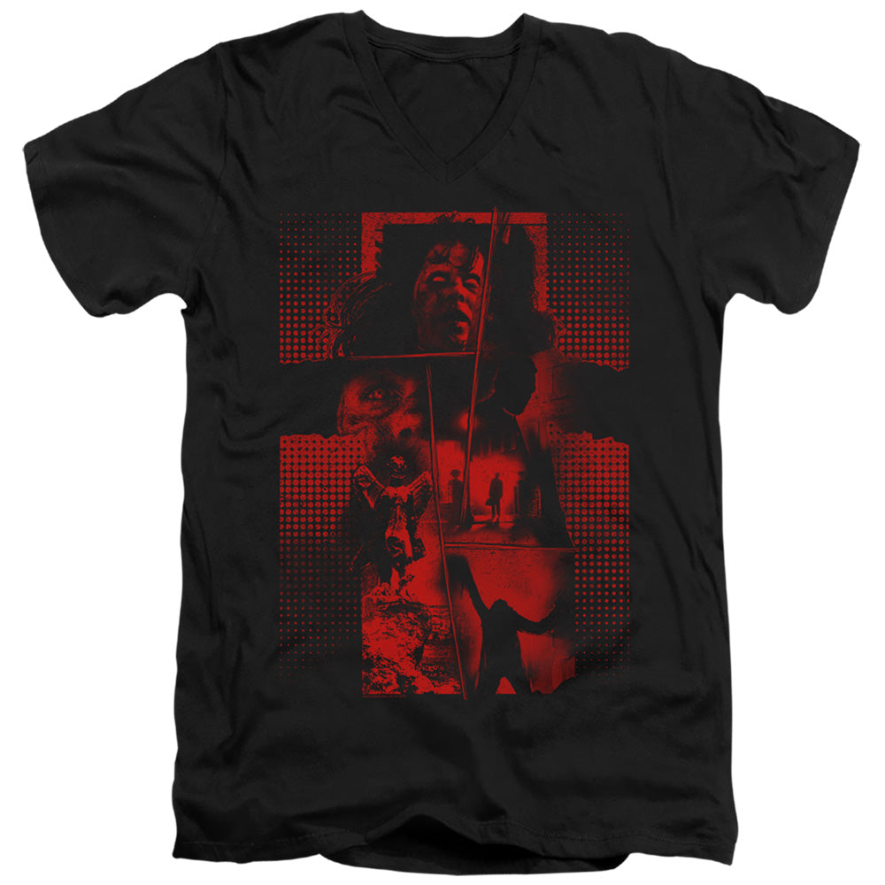 The Exorcist Red Collage V-Neck T-Shirt