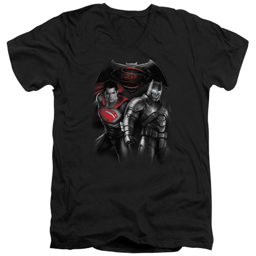 Batman v Superman Stand Off V-Neck T-Shirt