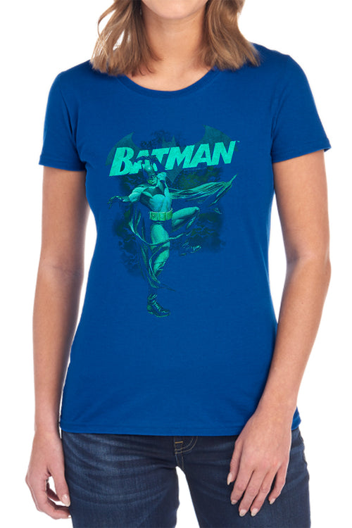 Batman Blue Bat Womens T-Shirt