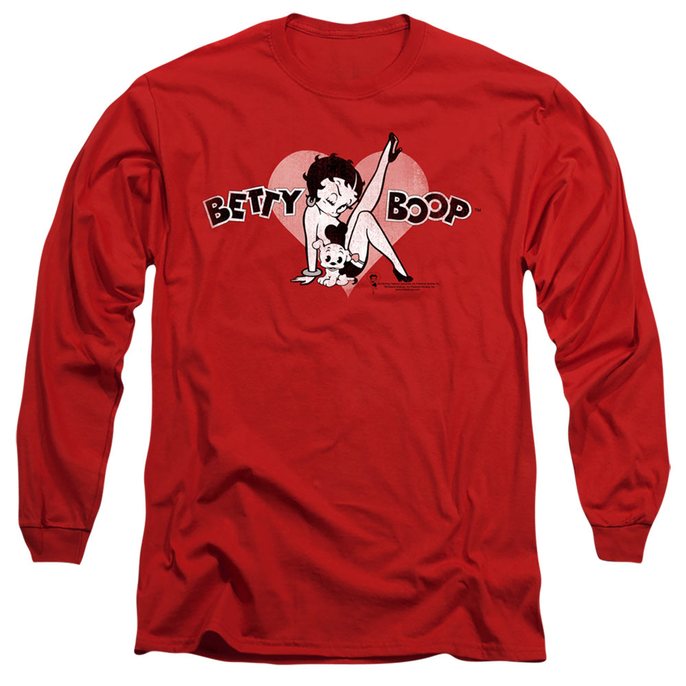 Betty Boop Vintage Cutie Pup Long Sleeve T-Shirt