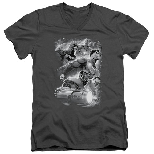 Justice League Atmospheric V-Neck T-Shirt
