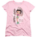 Betty Boop Rain Rain Go Away Womens T-Shirt