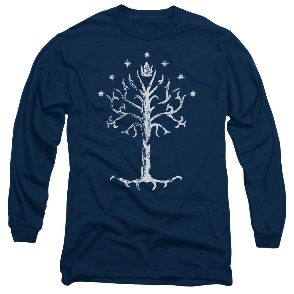 Lord of the Rings Tree of Gondor Navy Long Sleeve T-Shirt
