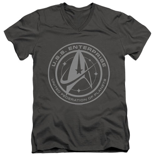 Star Trek Discovery Enterprise Crest V-Neck T-Shirt