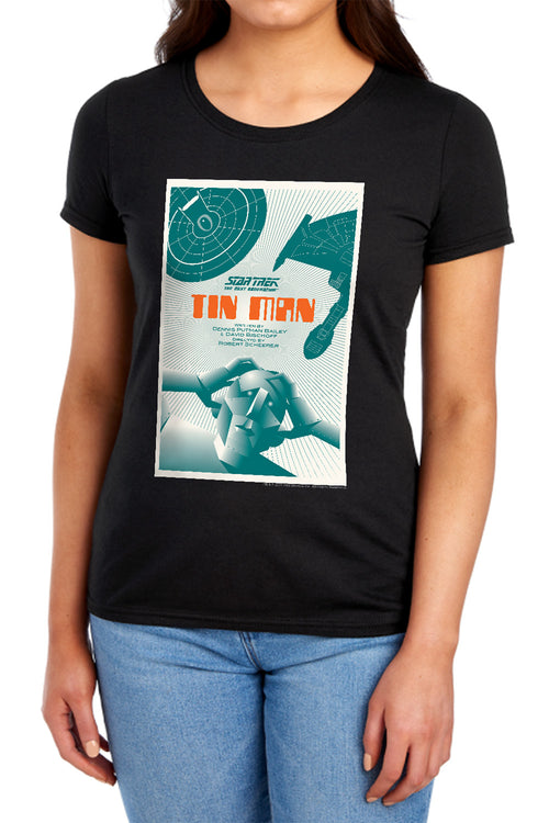 Star Trek Tin Man Black Womens T-Shirt