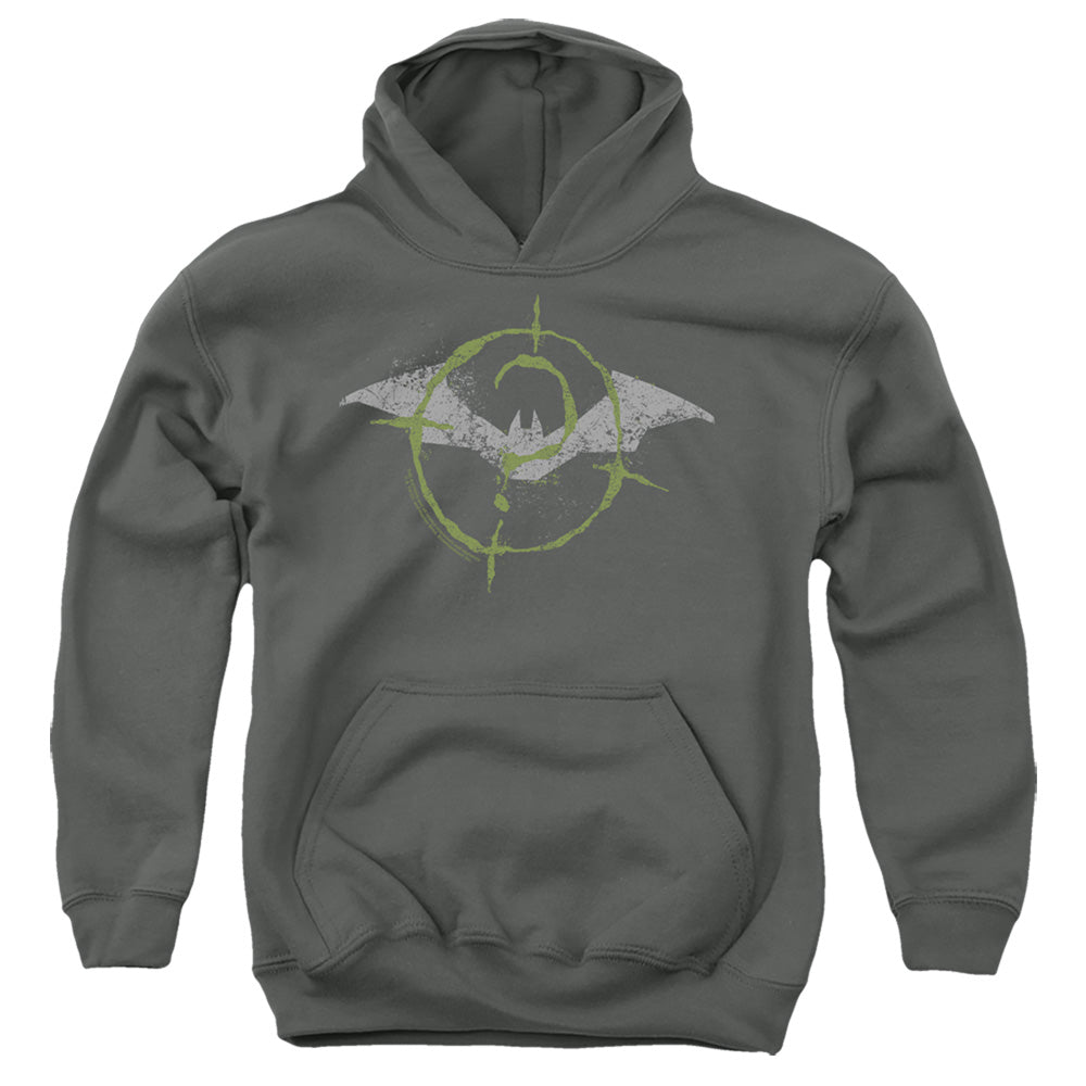 The Batman Scribbles Bat Logo Youth Hoodie