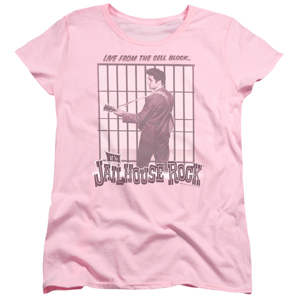 Elvis Presley Cell Block Rock Womens T-Shirt