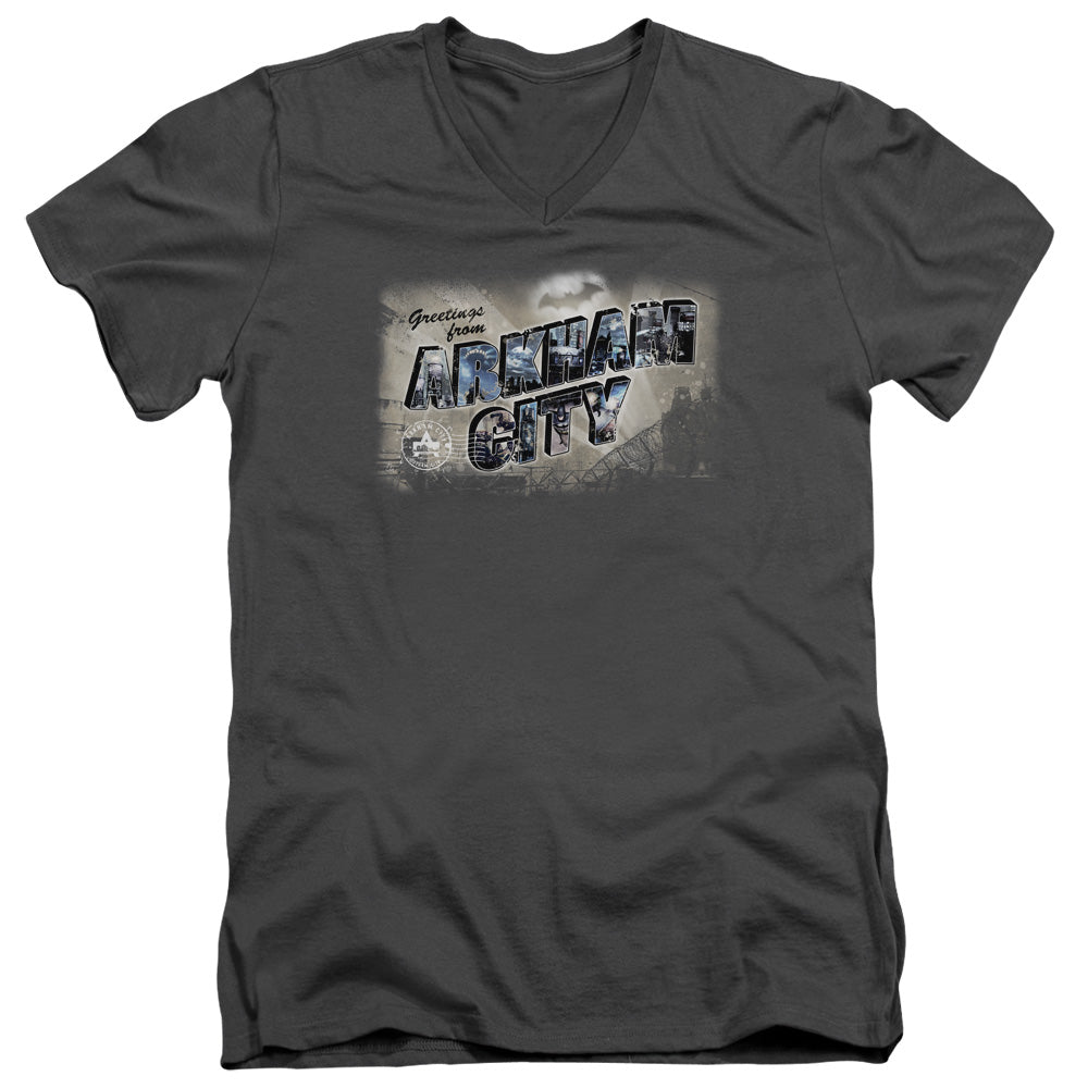 Batman Greetings From Arkham V-Neck T-Shirt