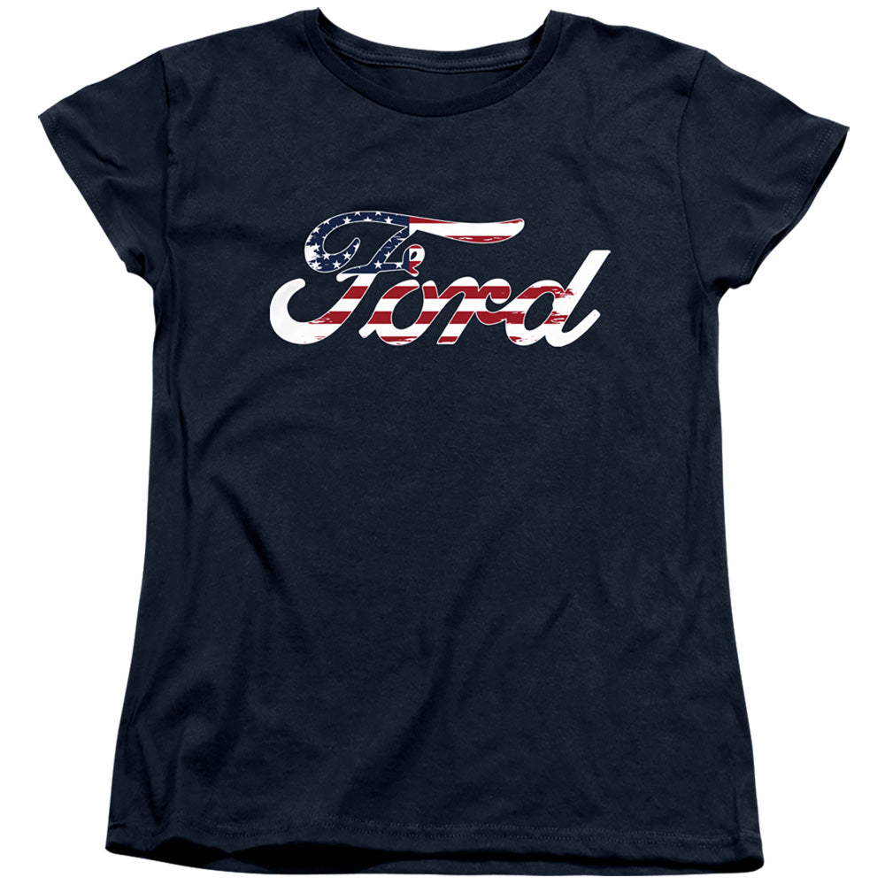 Ford Flag Logo Womens T-Shirt
