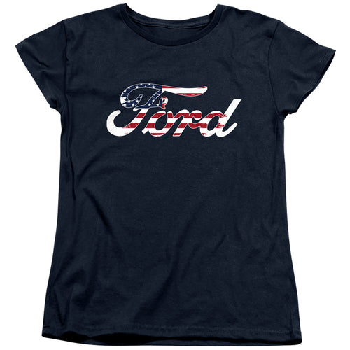 Ford Flag Logo Womens T-Shirt
