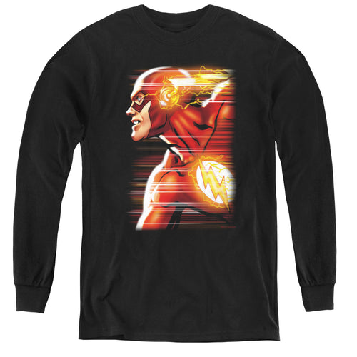 Justice League Speed Head Youth Long Sleeve T-Shirt