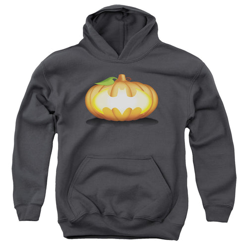 Batman Bat Pumpkin Logo Youth Hoodie
