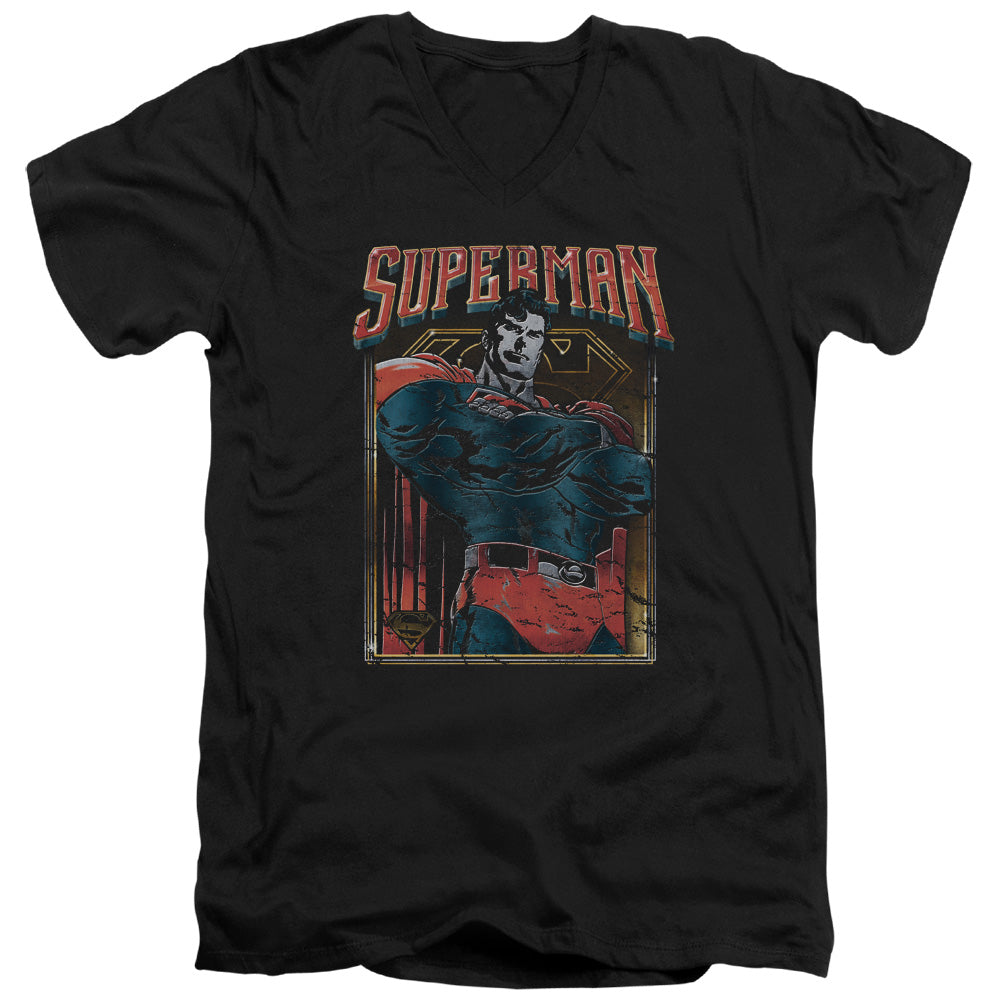 Superman Head Bang V-Neck T-Shirt