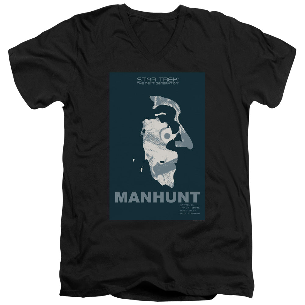 Star Trek Manhunt Black V-Neck T-Shirt