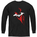 The Batman Hand Drawn Silhouette Youth Long Sleeve T-Shirt