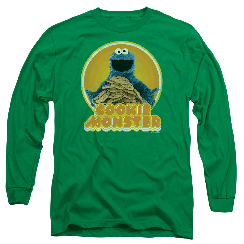 Sesame Street Cookie Iron on Long Sleeve T-Shirt