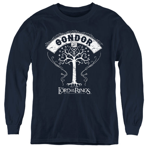 Lord of the Rings Gondor Crest Youth Long Sleeve T-Shirt