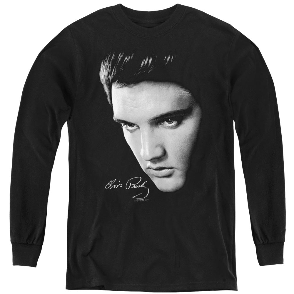 Elvis Presley Face Youth Long Sleeve T-Shirt