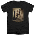 Lord of the Rings Two Towers Poster V-Neck T-Shirt