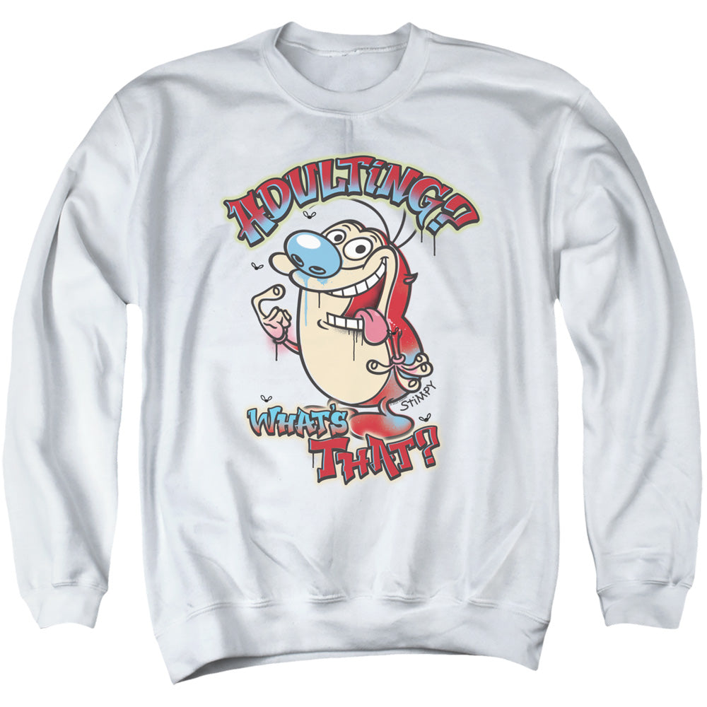 Ren and Stimpy Adulting Graffiti Crewneck Sweatshirt